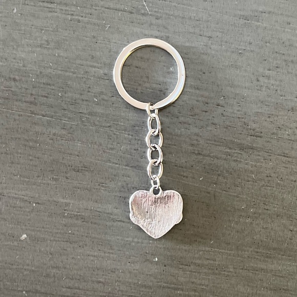 Nurse RN Silver Heart Banner Clear Crystal Rhinestone Medical 3" Keychain Gift - Picture 3 of 3